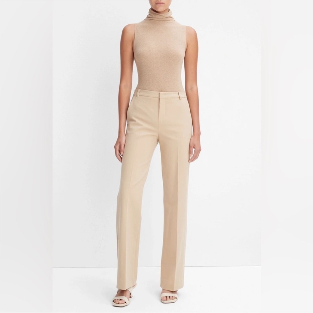 Vince Cotton Stretch Bootcut Trouser Khaki Tan Brown size 6